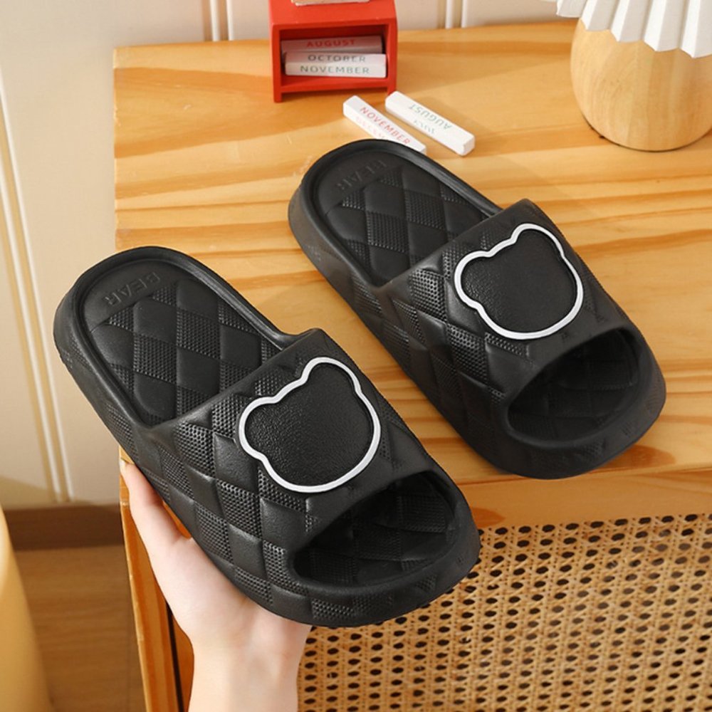 New Bear Slippers Indoor Non-slip Thick Soles Floor Bedroom Bathroom Slippers - Picture 4 of 12